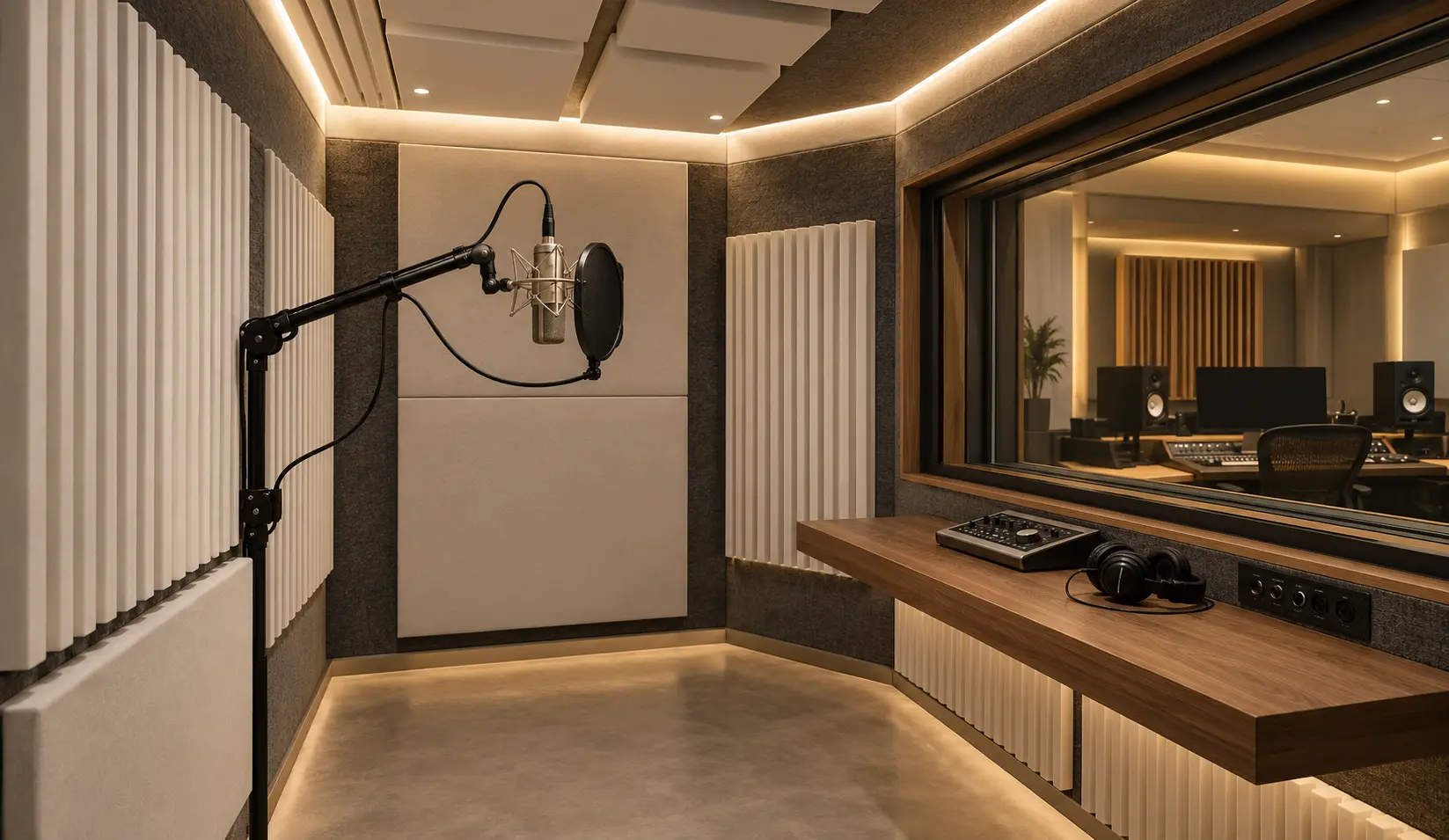 Modern Minimalist Acoustic Studio Interior Design Bangladesh