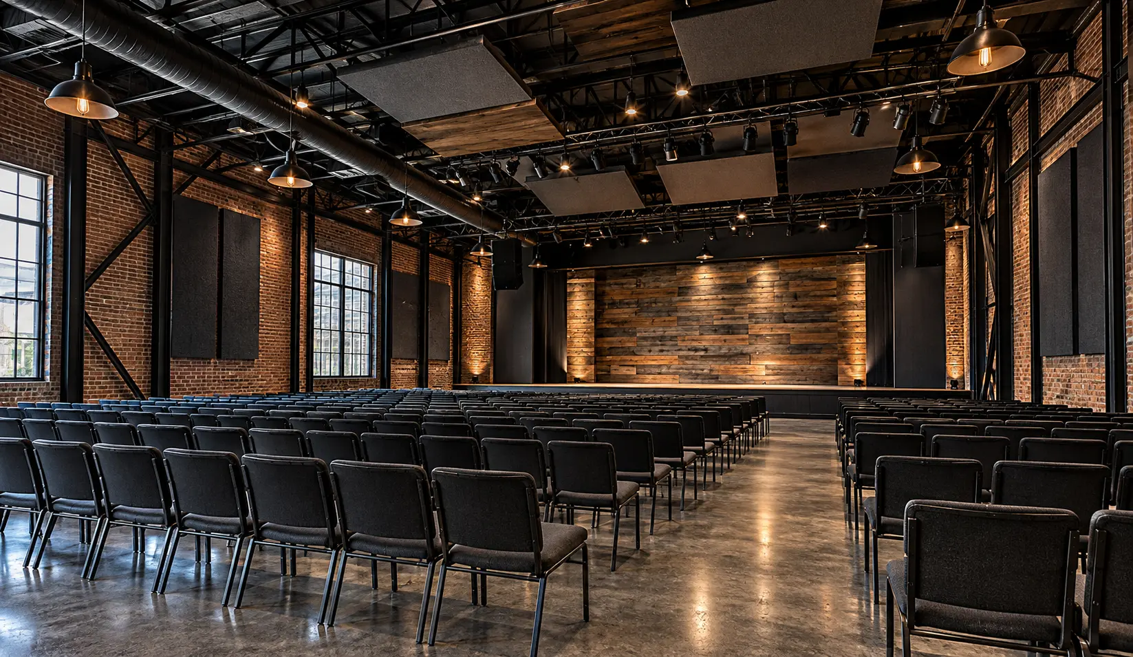 Industrial Style Auditorium Interior Design Bangladesh