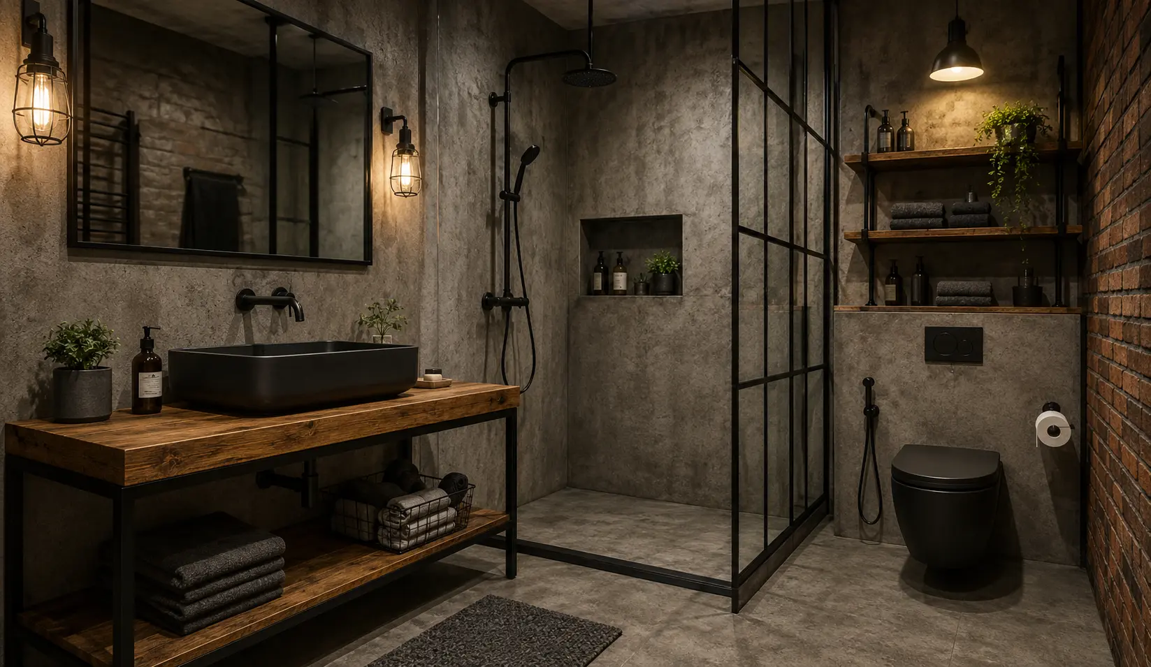 Industrial Bathroom Interior Design Bangladesh