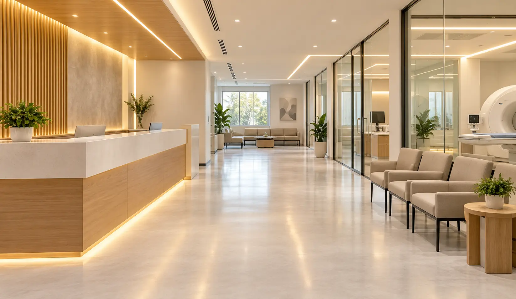Modern Minimalist Diagnostic Centre Interior Design Bangladesh