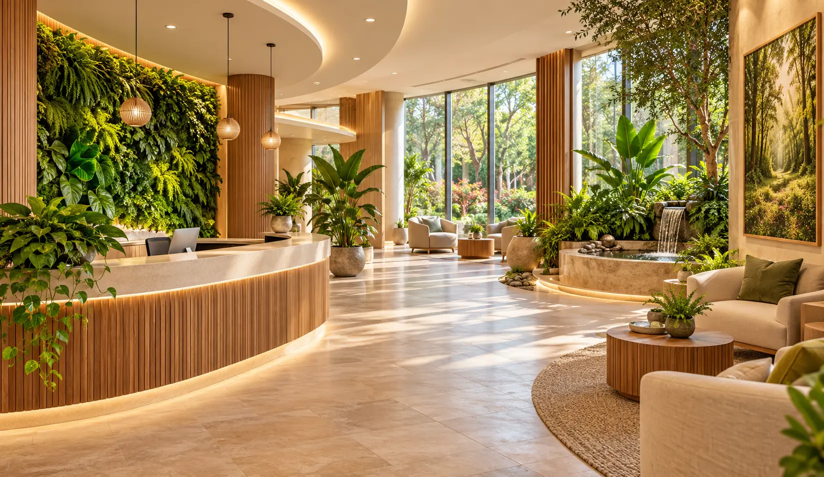 Biophilic Healing Diagnostic Centre Interior Design Bangladesh