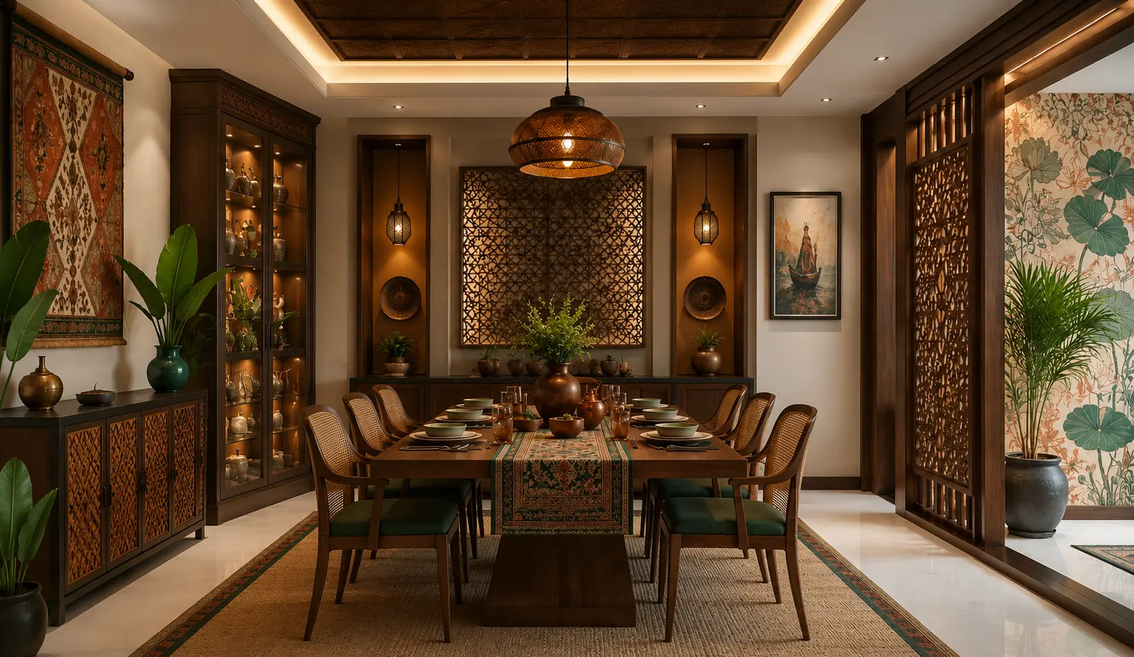 Bangladeshi Fusion Dining Room Design