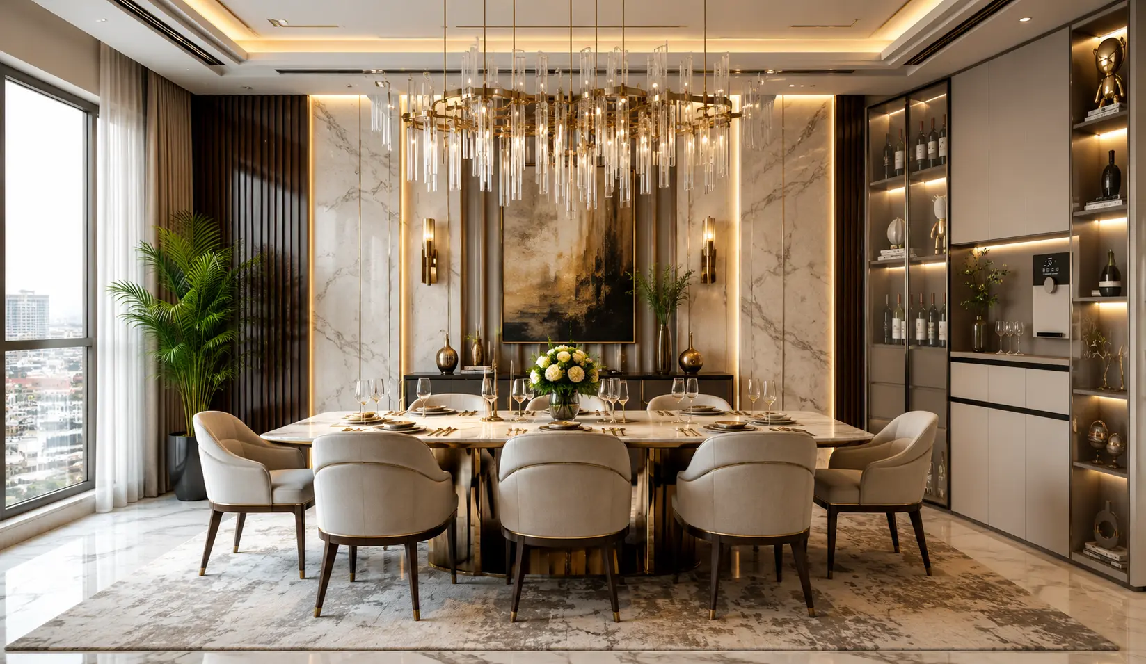 Luxury Modern Dining Room Design Dhaka Bangladesh