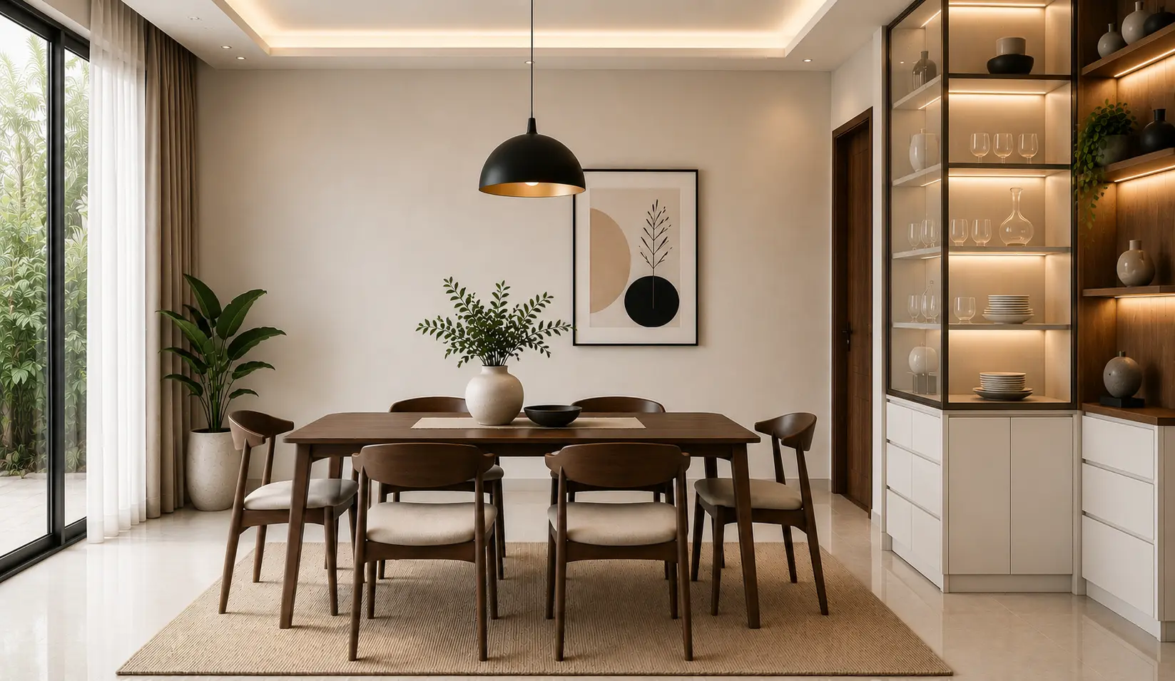 Modern Minimalist Dining Room Design Bangladesh