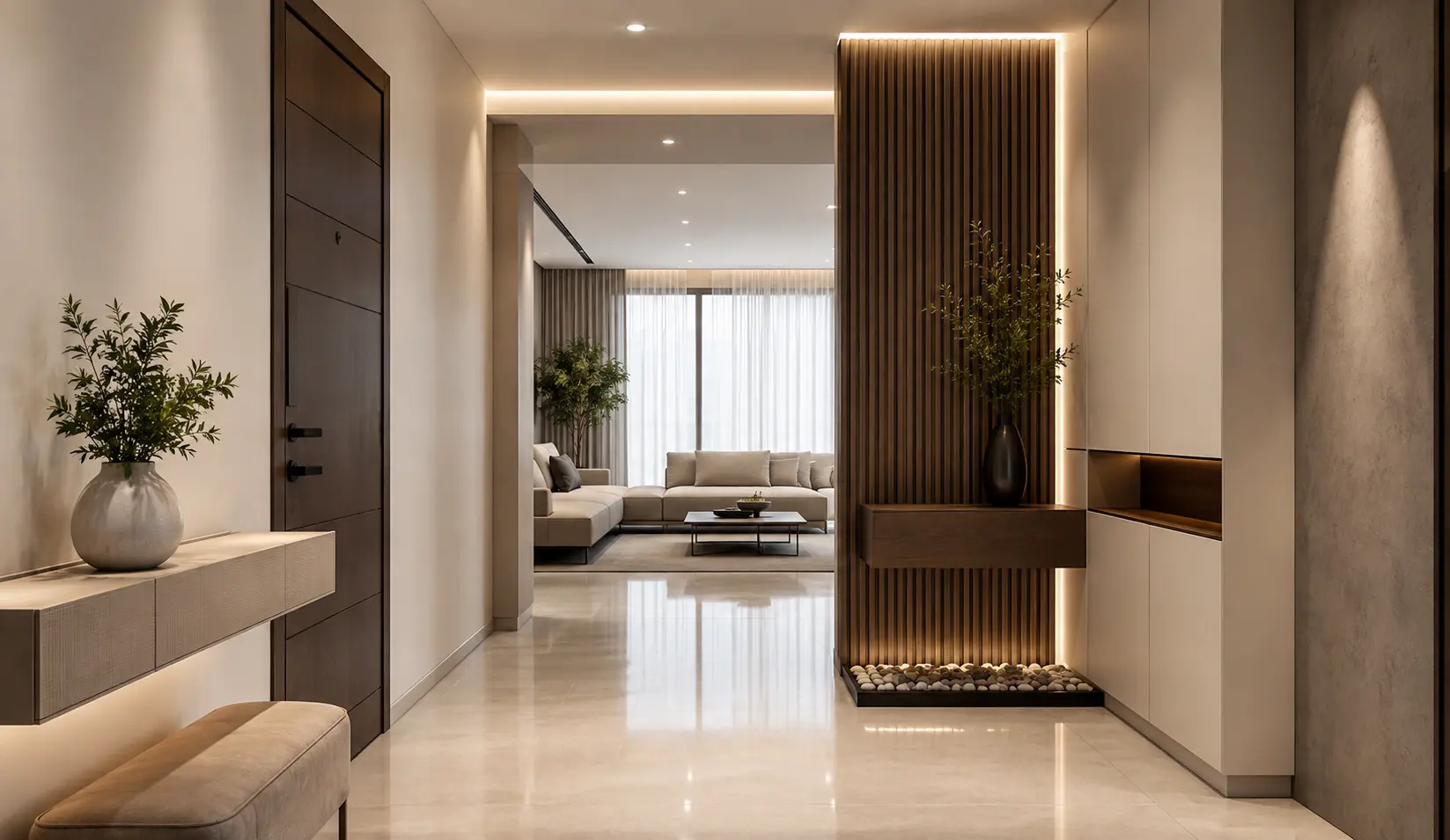 Modern Minimalist Family Living Interior Design Bangladesh