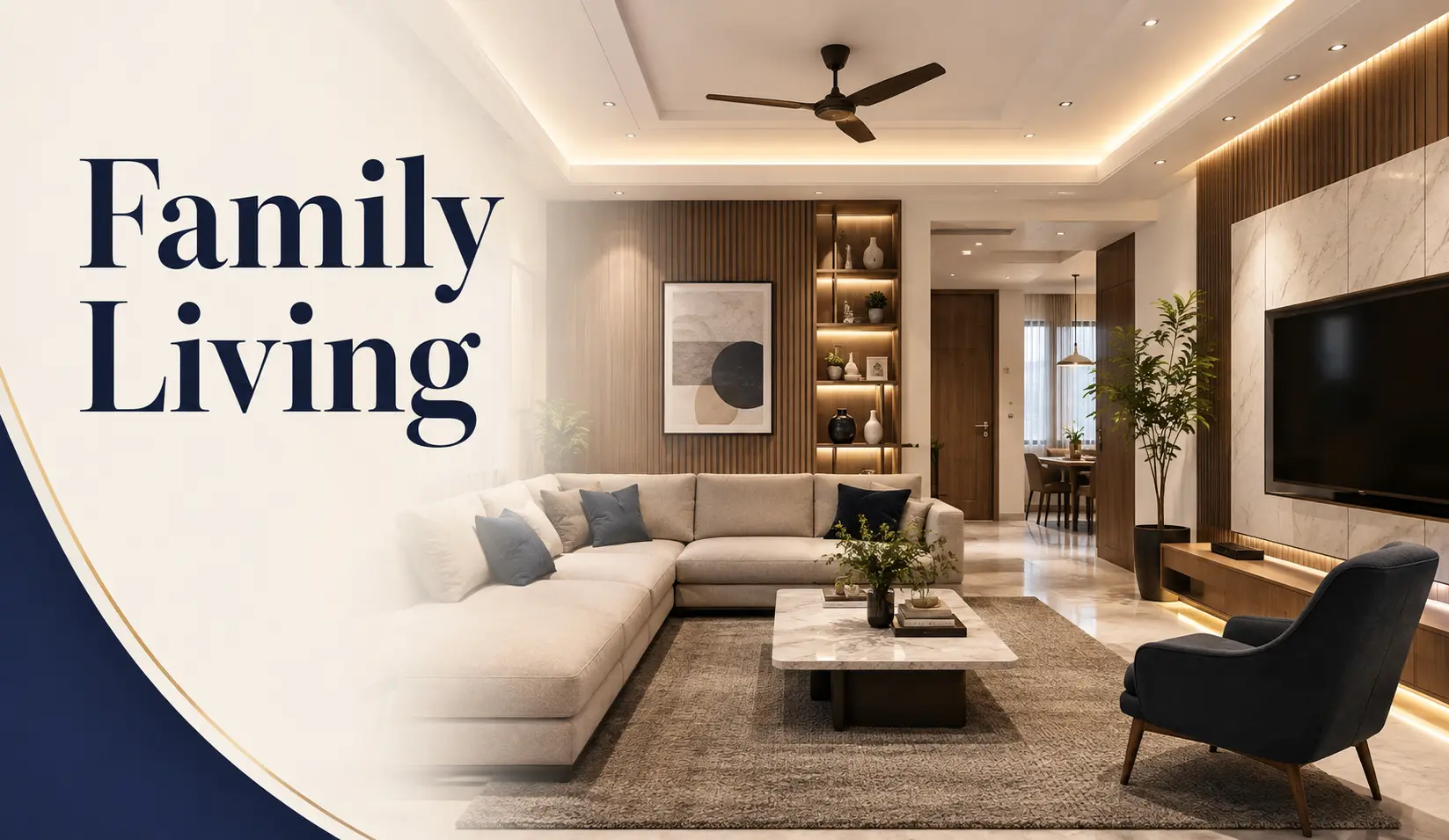 Family Living Interior Design Dhaka, Bangladesh