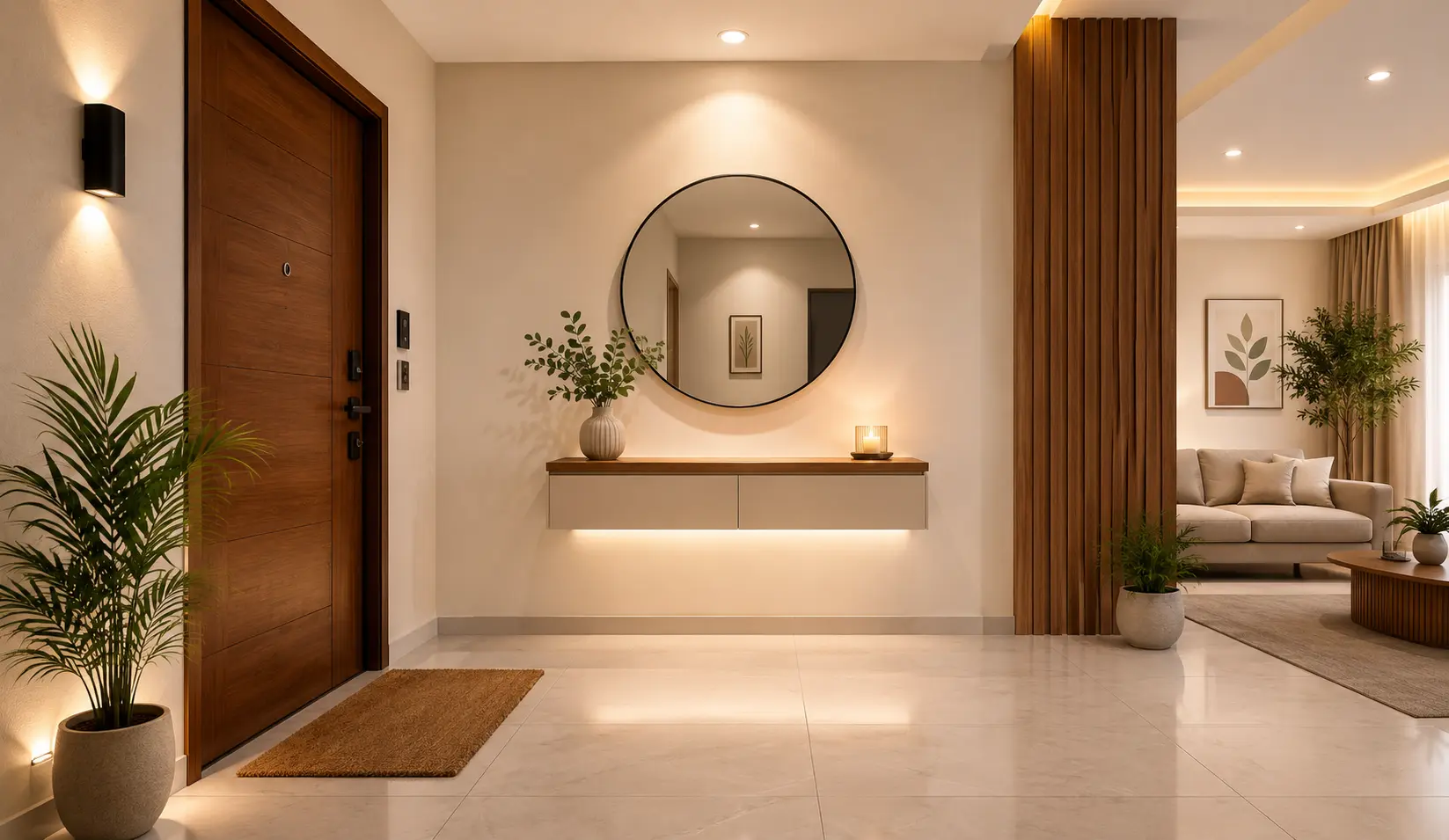 Minimalist Foyer Interior Design Bangladesh