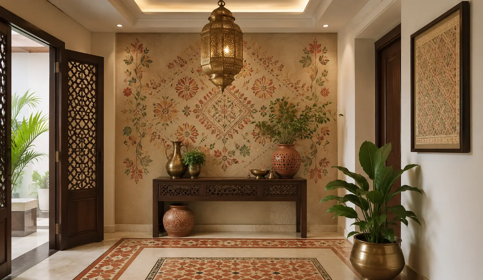 Bangladeshi Fusion Foyer Interior Design Bangladesh