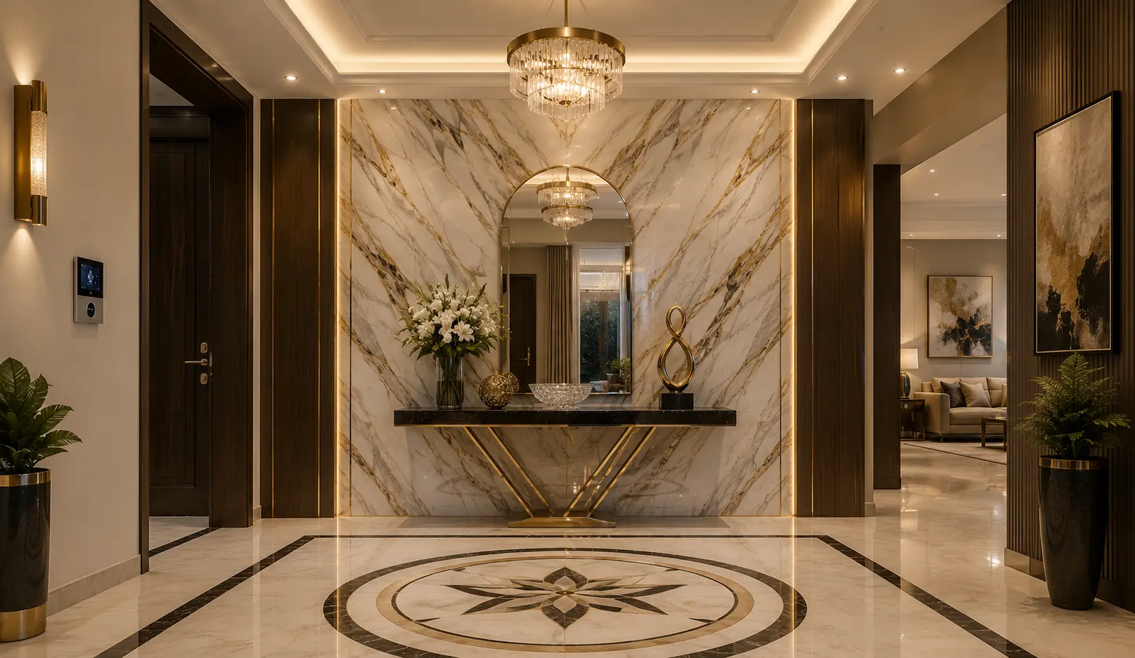Luxury Modern Foyer Interior Design Dhaka Bangladesh