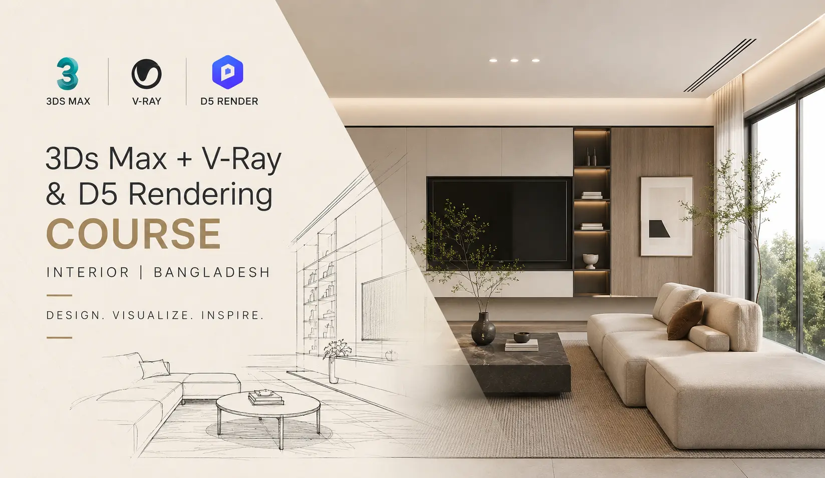 3Ds Max VRay D5 Rendering Course Bangladesh