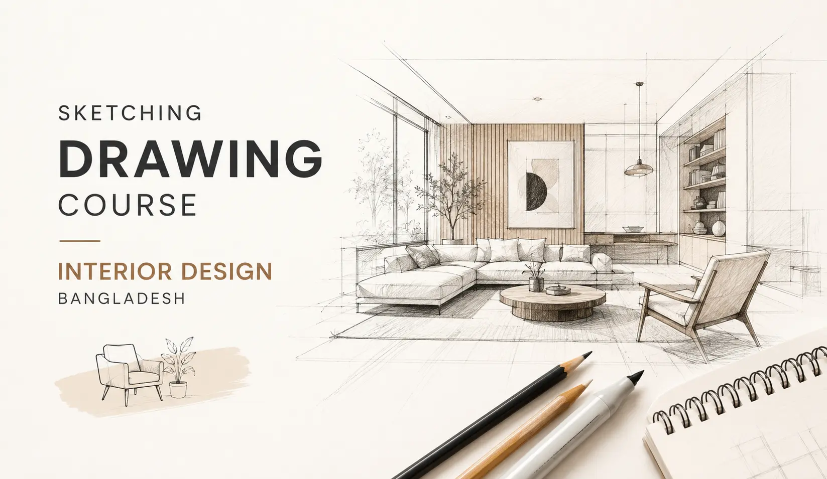 Sketching Drawing Course Interior Design Bangladesh