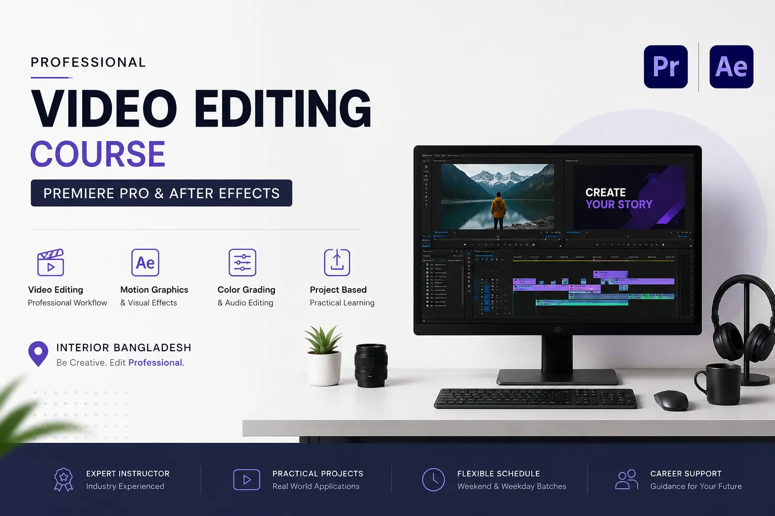 Video Editing Motion Graphics Course Bangladesh