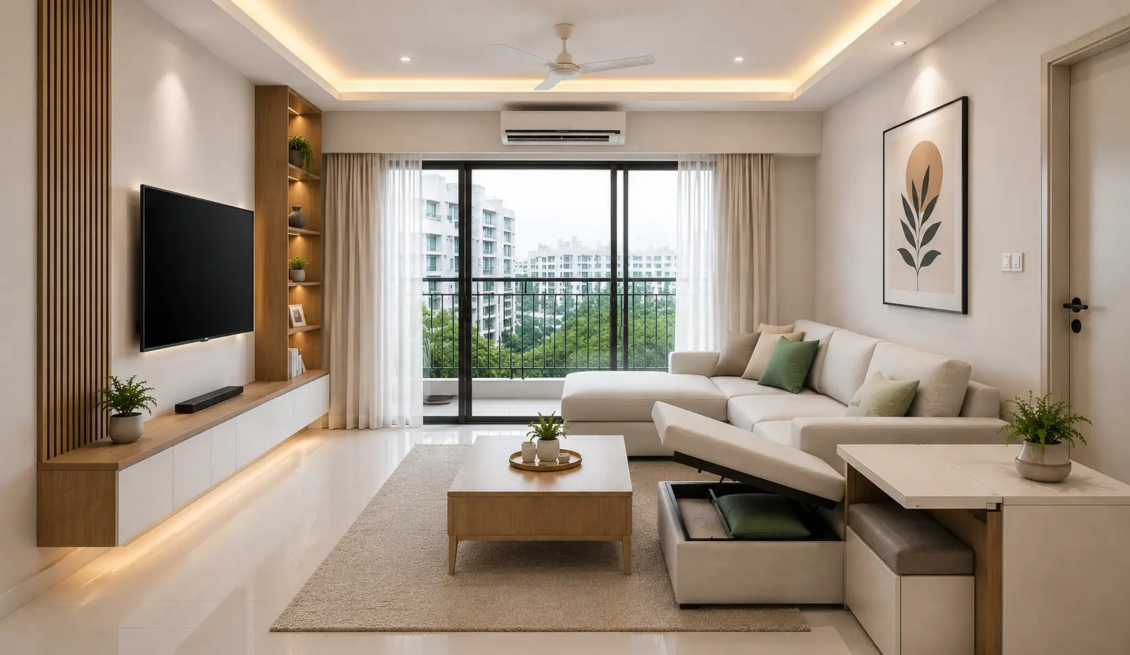 Modern Minimalist Living Room Design Bangladesh
