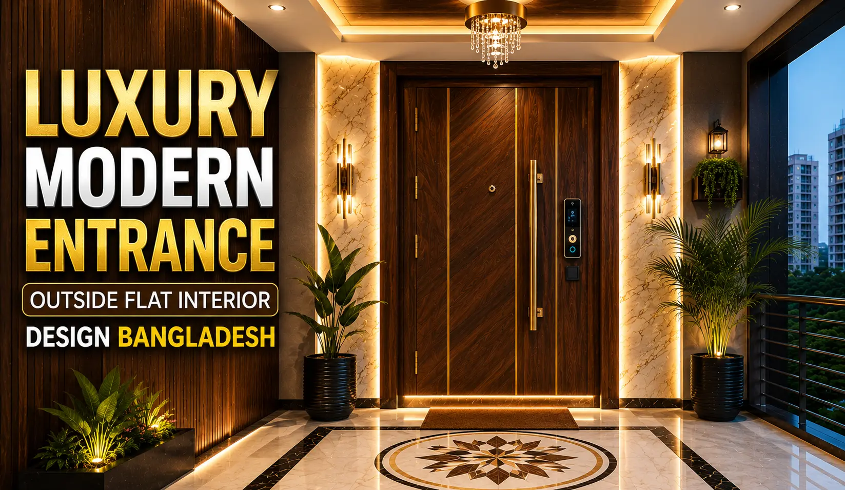 Entrance Outside Flat Interior Design in Bangladesh