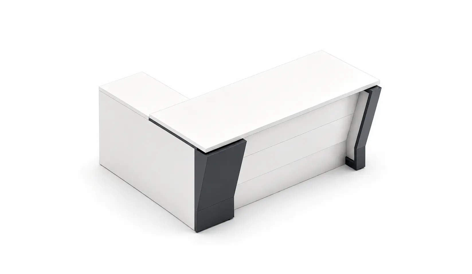 Isometric View Contemporary Managerial Table Design Dhaka Bangladesh