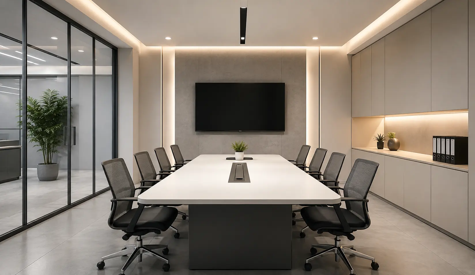 Modern Minimalist Meeting Room Interior Design Bangladesh