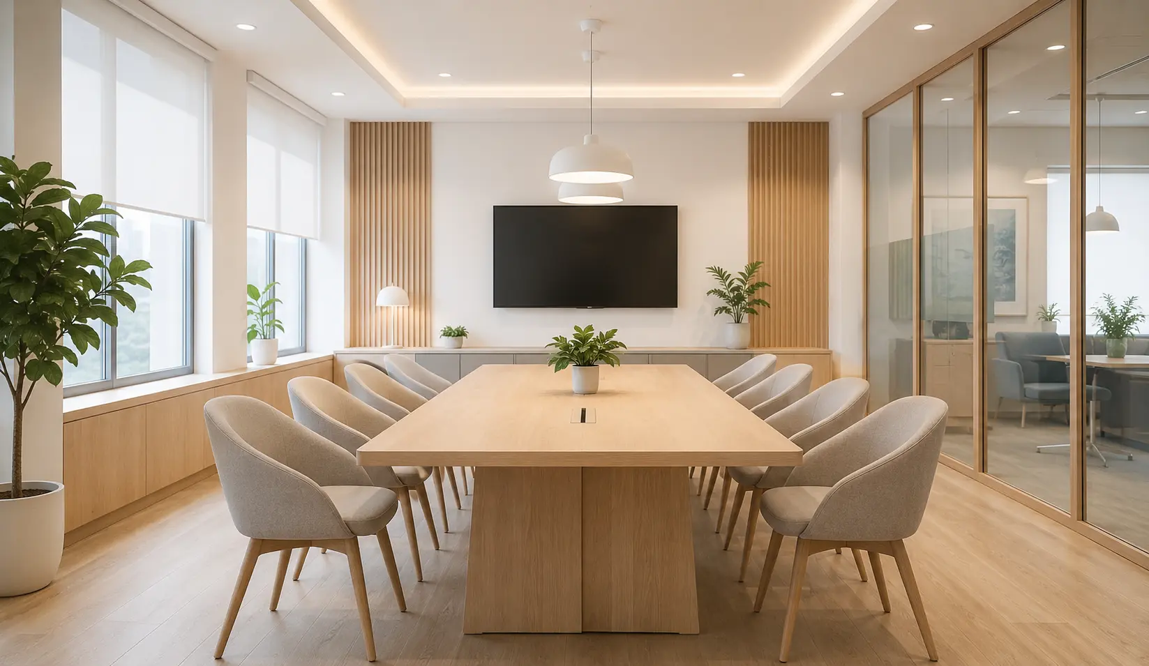 Scandinavian Meeting Room Interior Design Bangladesh