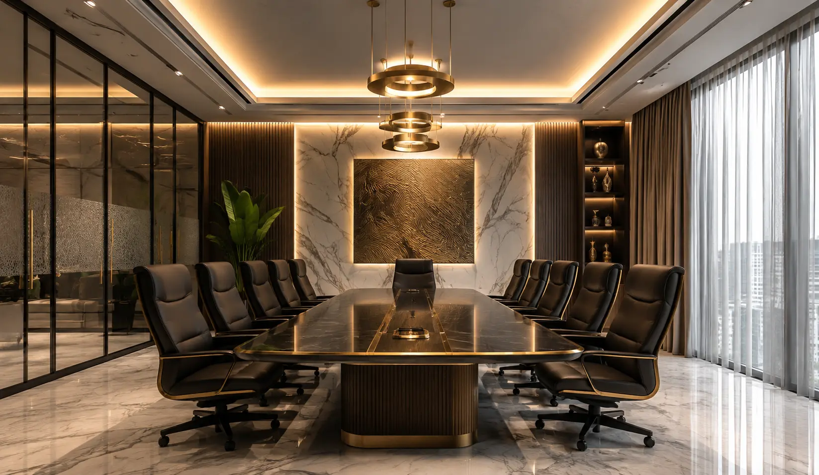 Contemporary Luxury Meeting Room Interior Design Dhaka Bangladesh