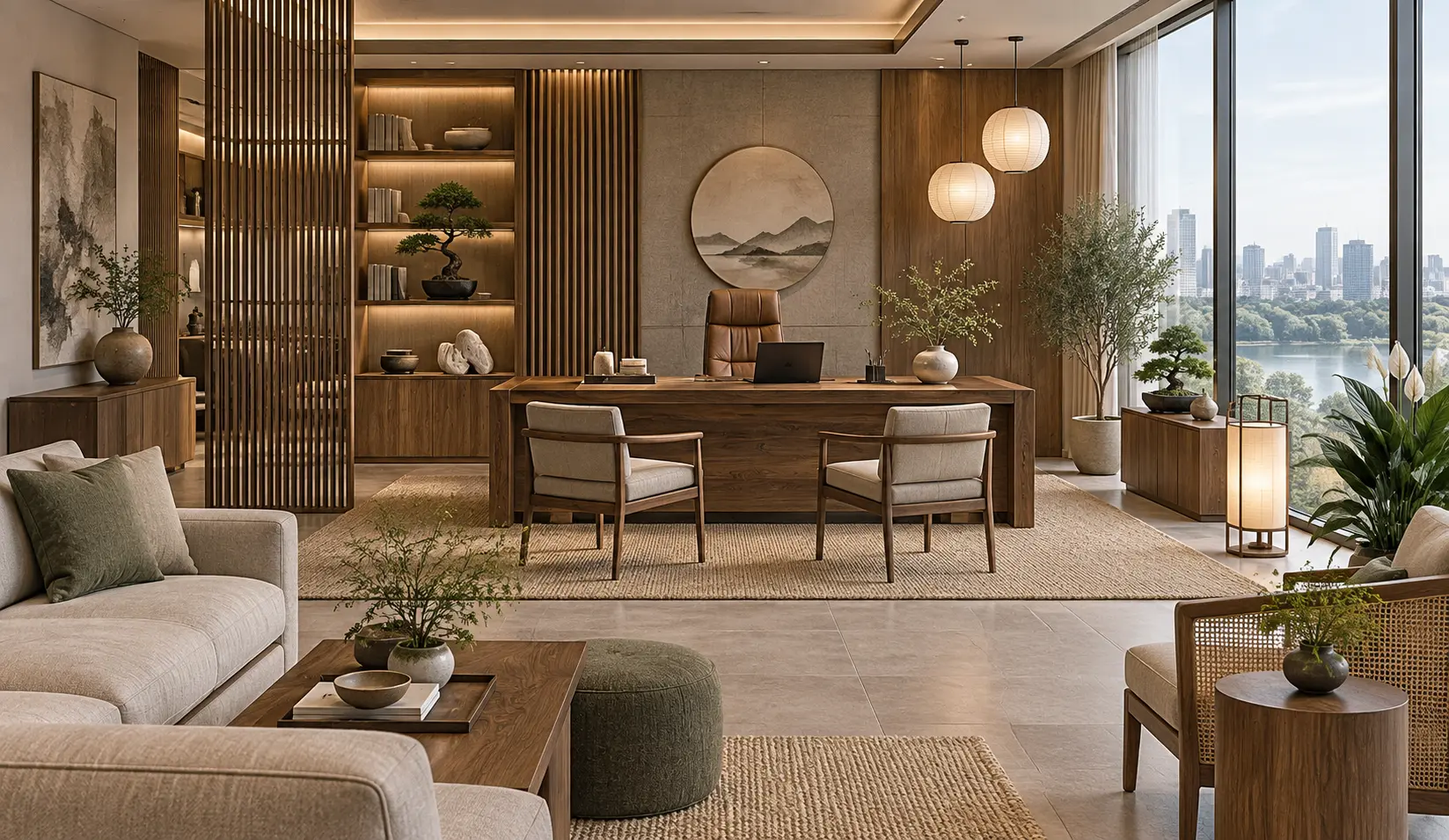 Japandi Presidential Room Interior Design Bangladesh