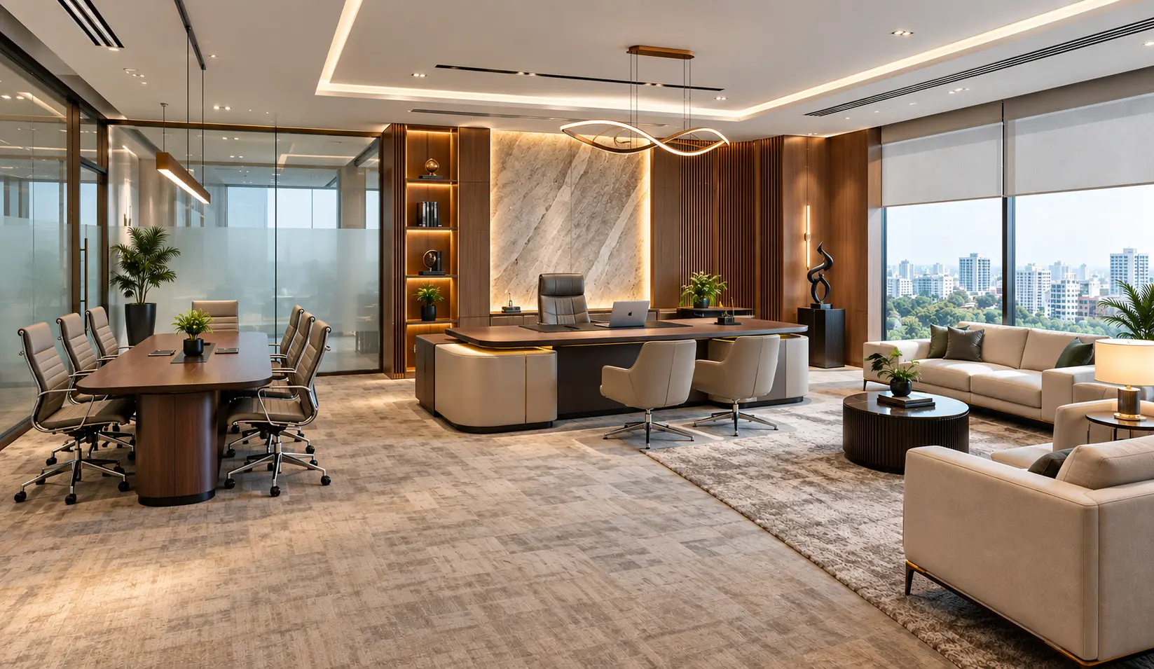 Contemporary Presidential Room Interior Design Bangladesh
