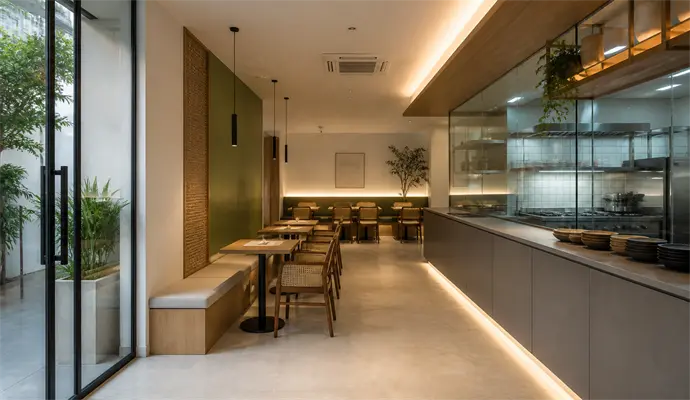 Modern Minimalist Restaurant Interior Design Bangladesh