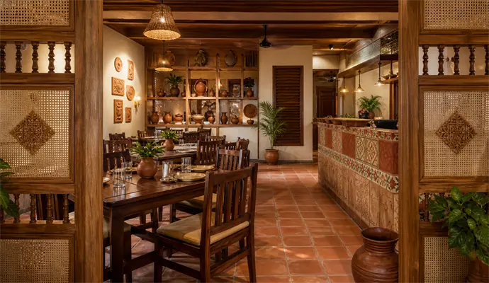 Traditional Rustic Restaurant Interior Design Bangladesh