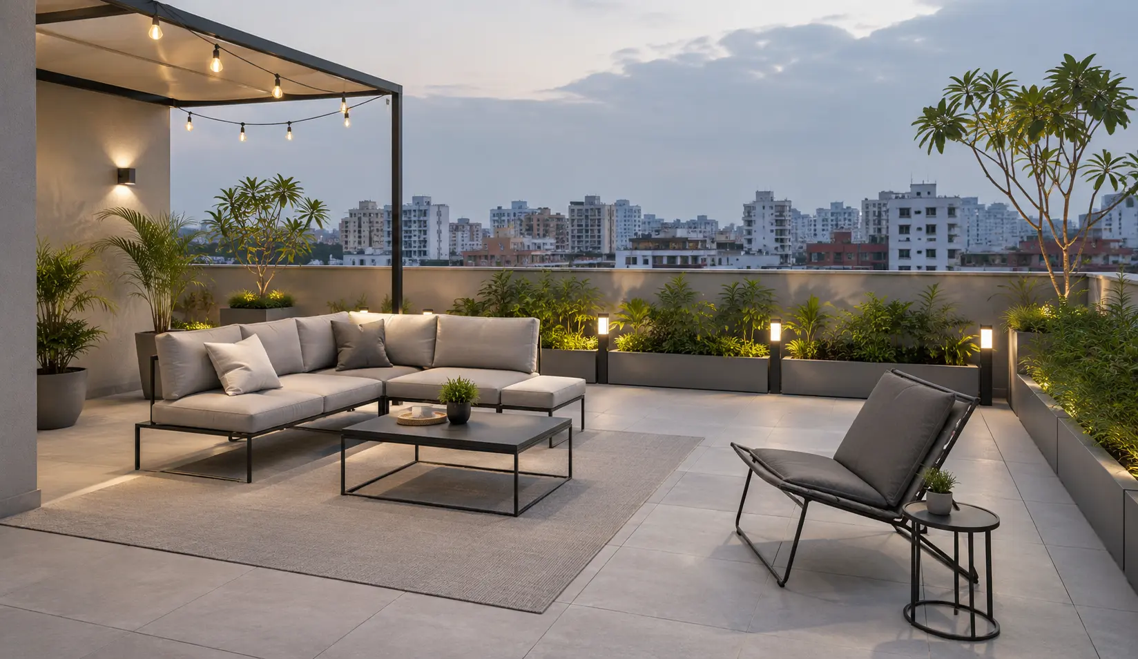Modern Minimalist Terrace Interior Design Bangladesh