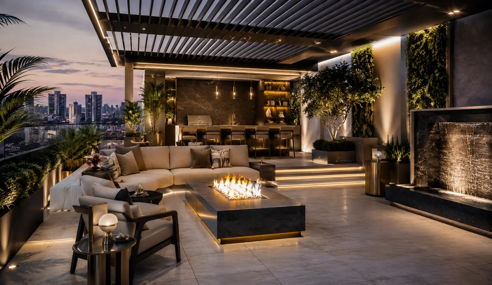 Contemporary Luxury Terrace Interior Design Dhaka Bangladesh