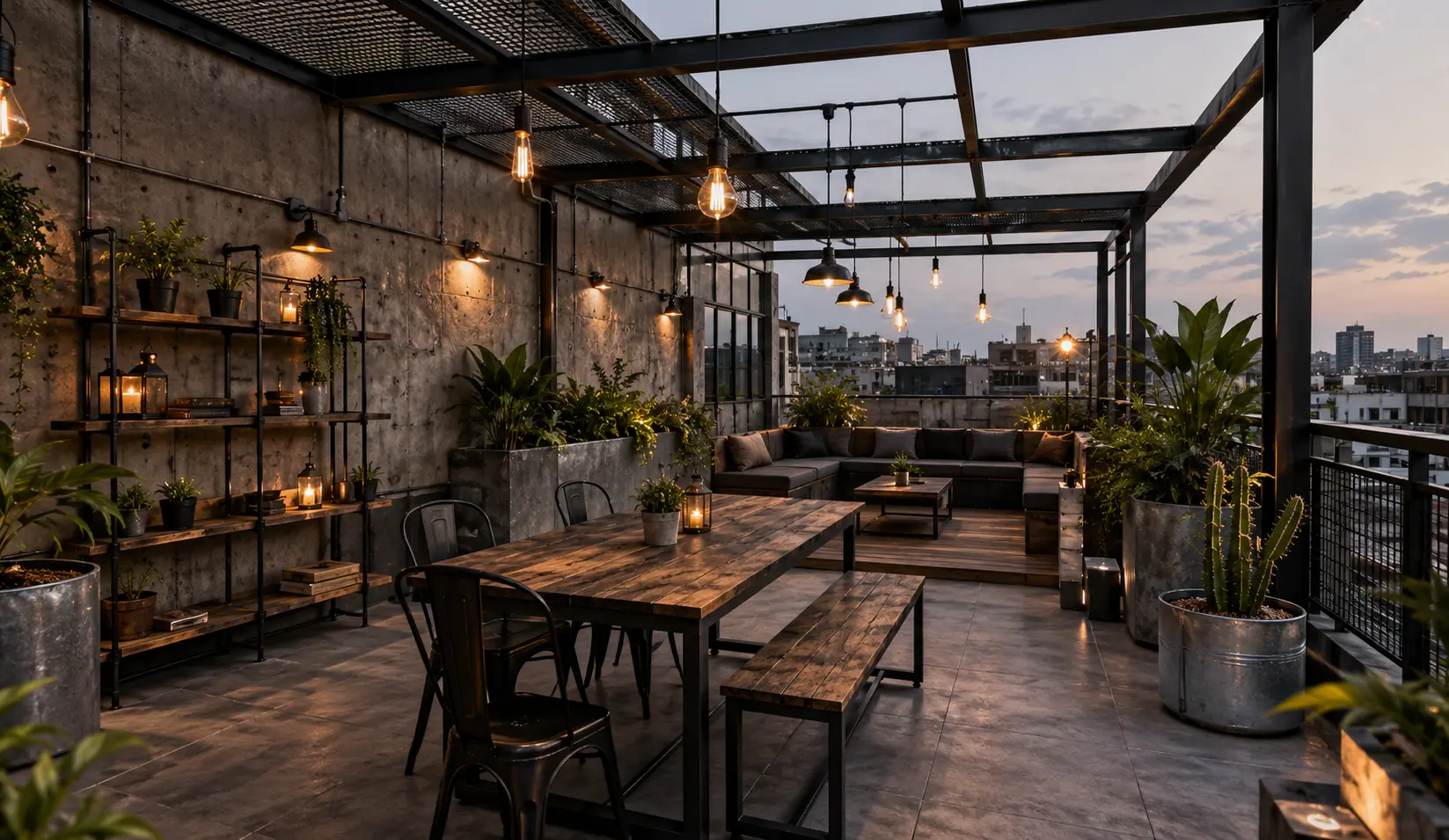 Industrial Terrace Interior Design Bangladesh