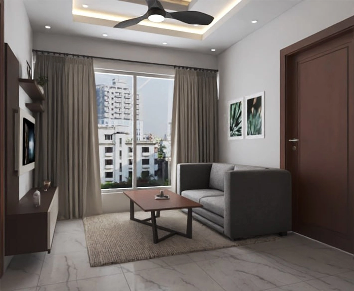 Family Living Room Interior Design Bangladesh by Anamul Haque