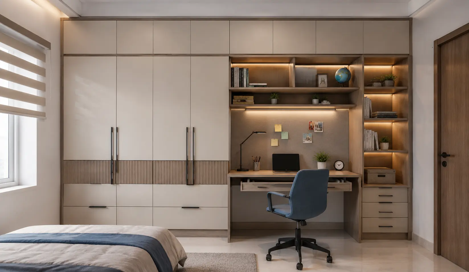 Integrated Wardrobe and Study Cabinet Bangladesh