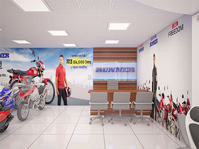 Motorcycle Showroom Interior design