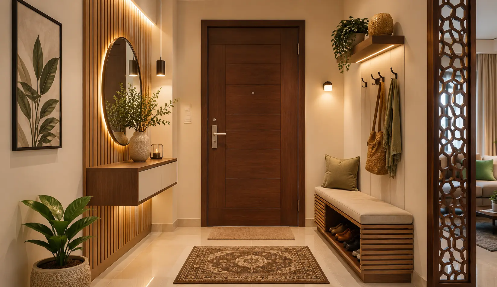 Flat Entrance Foyer Interior Design Dhaka Bangladesh