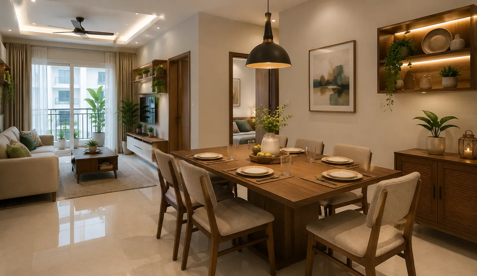 Flat Dining Area Interior Design Bangladesh