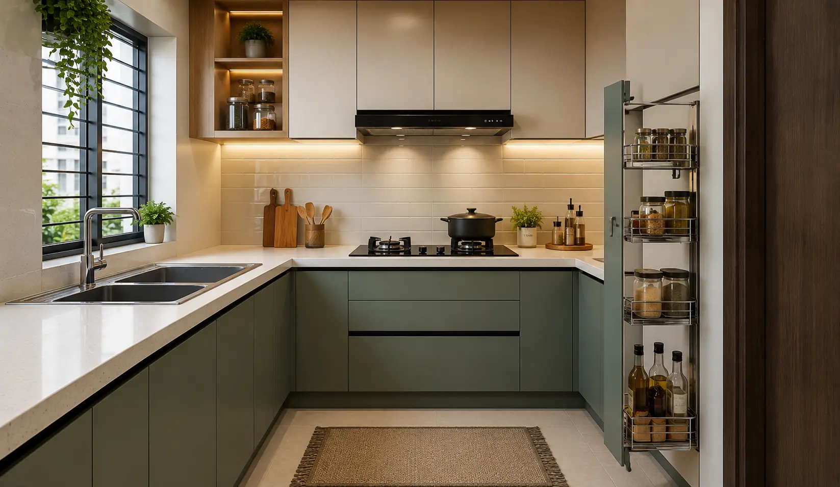 Small Flat Kitchen Interior Design Bangladesh
