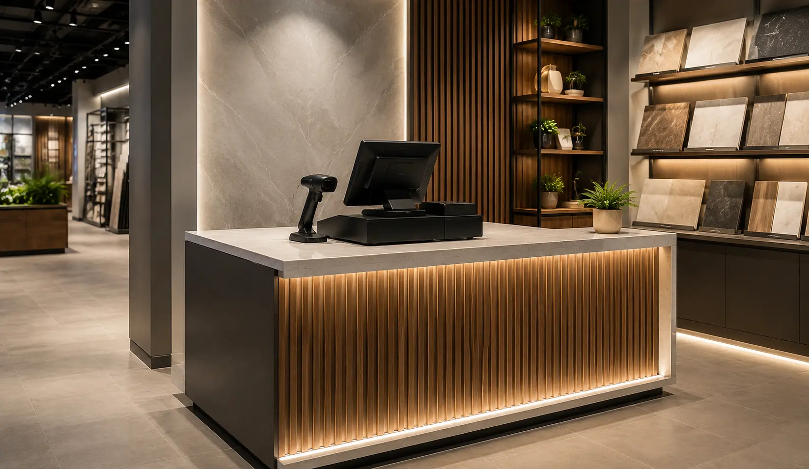 Showroom Cash Counter POS Interior Design Bangladesh
